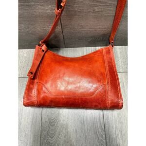 Frye Melisa Leather Crossbody with adjustable strap medium Red Bag B000459